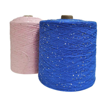 5mm Hilos Beads Cotton Blend Yarn Fancy Sequin Yarn For Knitting
