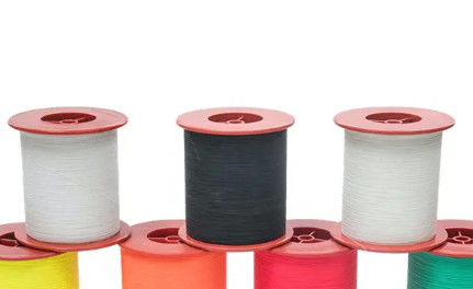 100% Polyester Colorful Rainbow Double Side Reflective Yarn For Knitting Wash Durability 0.25mm 0.5mm 1mm