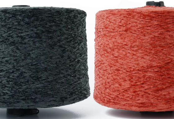 6NM 2mm Chenille Fancy Yarn Environmentally Fine Terylene Cotton Chenille Thread For Sofa