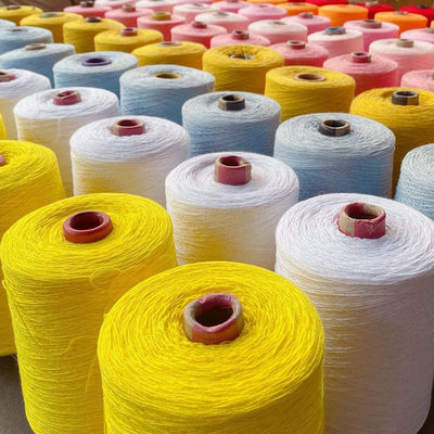 Fancy Sewing Polyester Spun Yarn Custom Ring Hot Fabric Polyester Viscose Blended Yarn